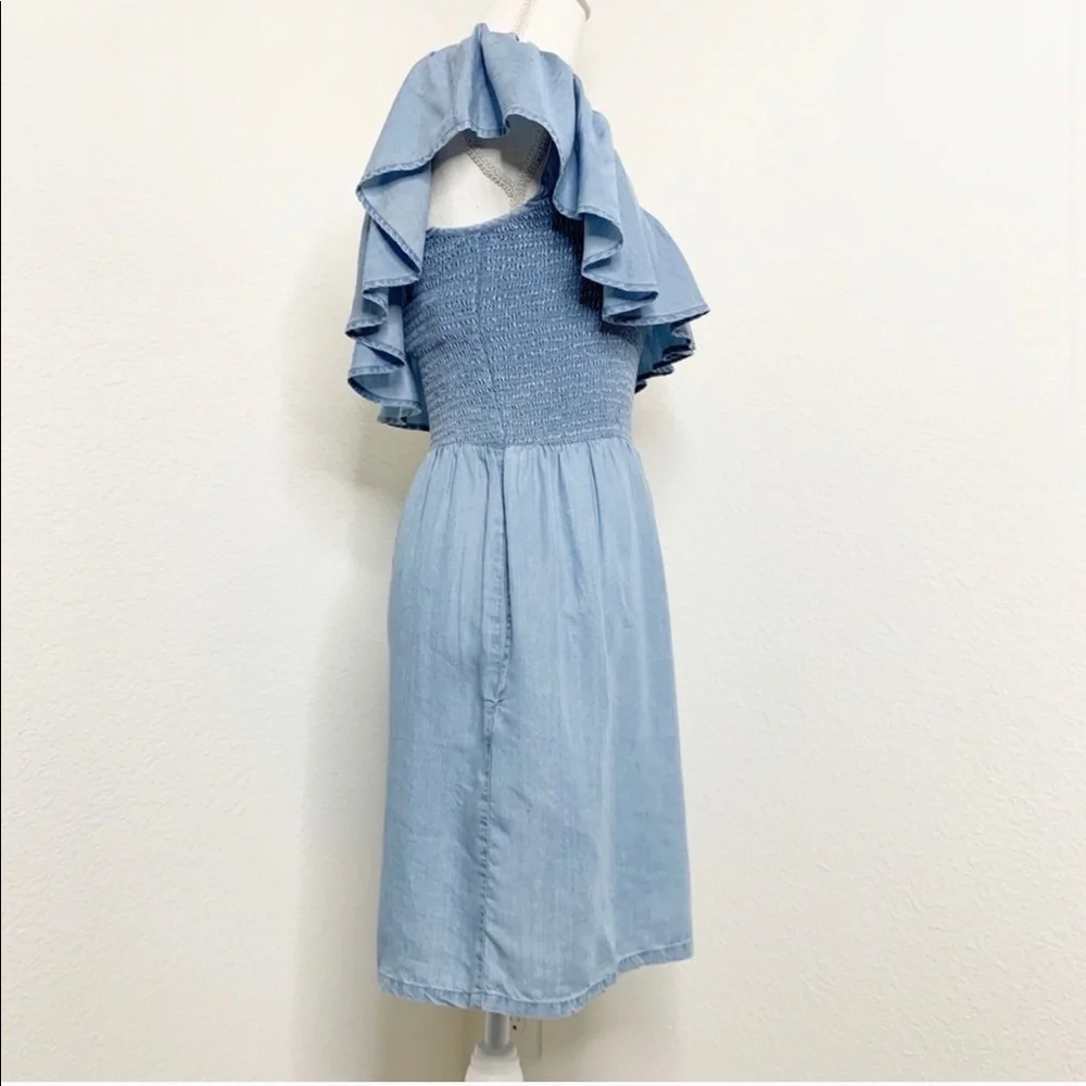 One shoulder chambray dress - Picture 8 of 8